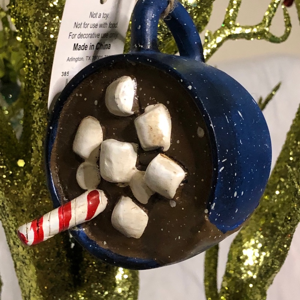 RAZ hot chocolate ornament